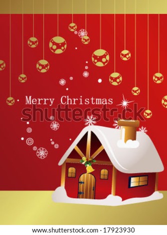 Home Design on Christmas Card Design With House Stock Vector 17923930   Shutterstock