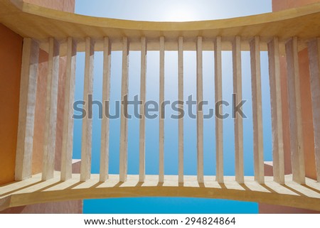 Architectural design of the lattice and the blue sky
