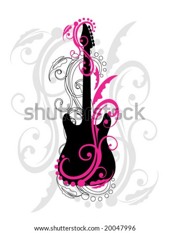 guitar stencil tattoo designs