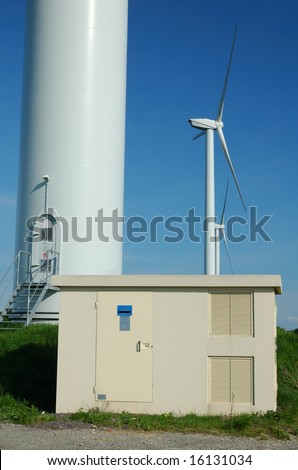 Electric tranformer down of a windturbine in France