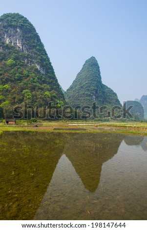East Asia Chinese southwest ministry, pastoral landscapes of Guilin