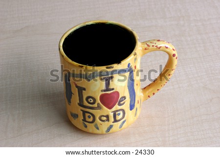 I love dad yellow coffee mug
