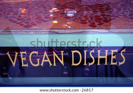 vegan dishes sign
