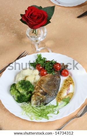 fish, rose, servant, eat, kitchen, food