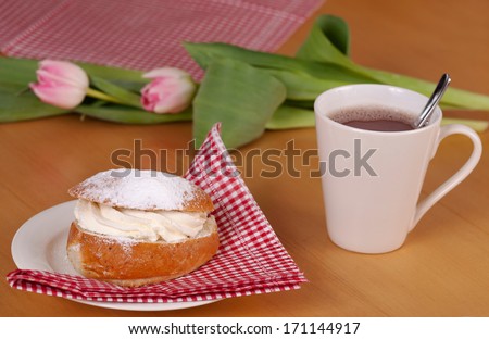A semla is a traditional sweet roll made in various forms in the Nordic countries associated with Lent and especially Shrove Monday and Shrove Tuesday