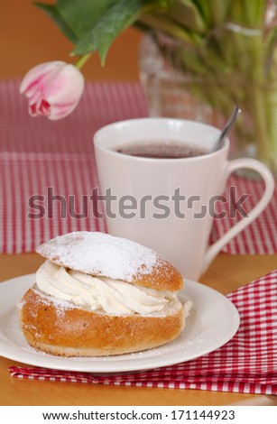 A semla is a traditional sweet roll made in various forms in the Nordic countries associated with Lent and especially Shrove Monday and Shrove Tuesday