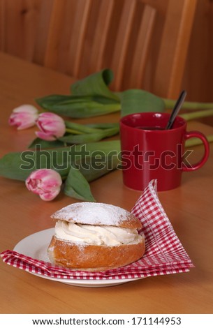 A semla is a traditional sweet roll made in various forms in the Nordic countries associated with Lent and especially Shrove Monday and Shrove Tuesday.