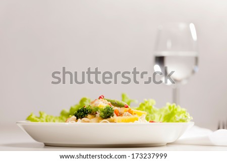 Food serving food on a plate
