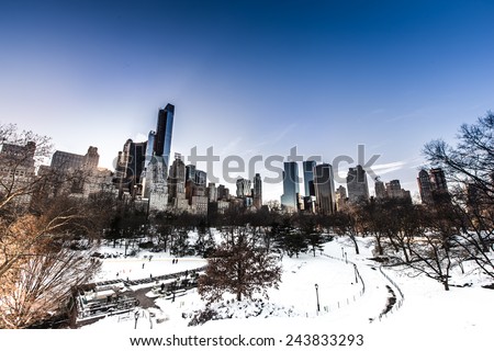NEW YORK - January 20: New York Central Park, as seen on January 20, 2014.New York Central Park