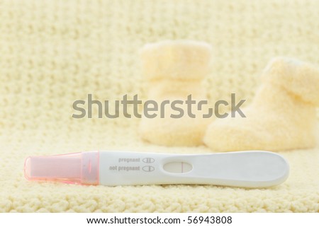 pregnancy test results. stock photo : Pregnancy test