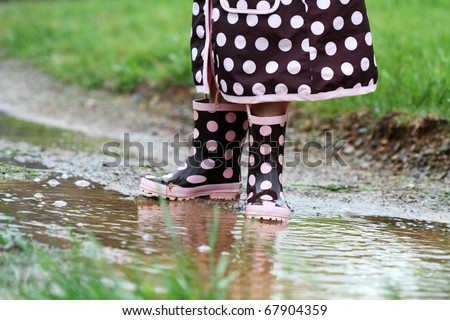 cartoon girl walking. cartoon girl walking in rain. purchased Colorful cartoon