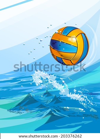 Series of sports vector backgrounds: water polo.