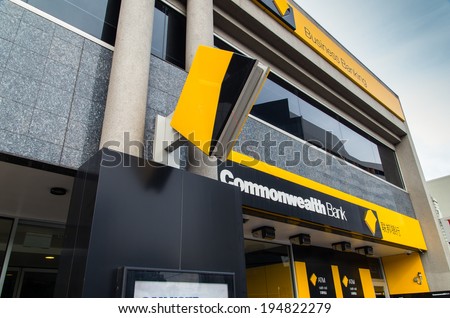 MELBOURNE, AUSTRALIA - May 25, 2014: Commonwealth Bank of Australia, Australia\'s largest and the world\'s 10th largest bank by market capitalization (US$115 billion).