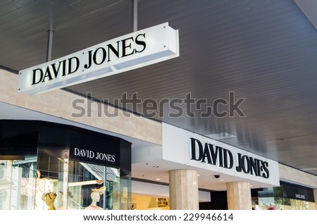 MELBOURNE, AUSTRALIA - November 4, 2014: David Jones is a premium Australian department store chain, founded in 1838. It has 39 stores and revenue of $1.85 billion.