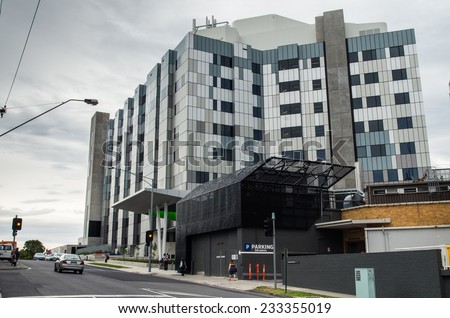 MELBOURNE, AUSTRALIA - November 20, 2014: the new Box Hill Hospital was opened in September 2014, following a $407 million rebuild.
