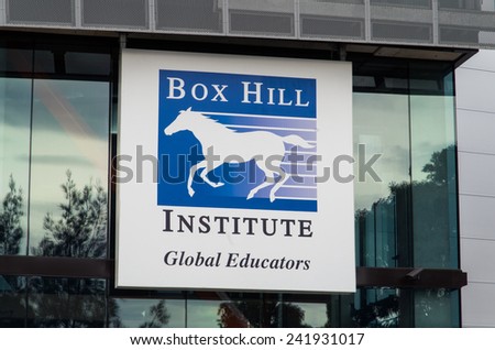 MELBOURNE, AUSTRALIA - November 20, 2014: Box Hill Institute of Technical and Further Education is a vocational and higher education provider in Australia and internationally.
