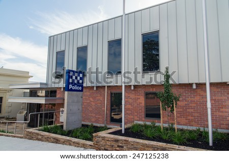 CASTLEMAINE, AUSTRALIA - January 17, 2015: Castlemaine police station, a major rural station of Victoria Police.