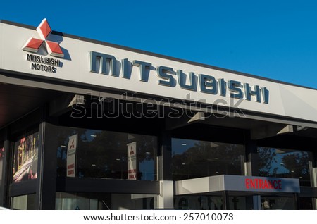 MELBOURNE, AUSTRALIA - January 4, 2015: Mitsubishi Motors manufactured cars in Australia until 2008. Today it is a major importer of vehicles, mainly from Japan, with numerous dealerships.
