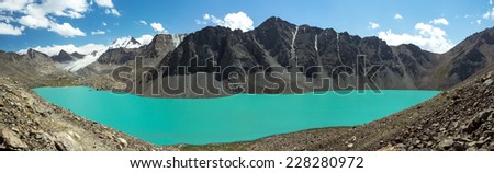 Panorama of mountain lake