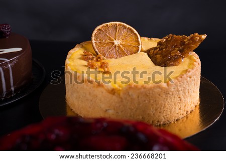 Pumpkin Cheesecake, isolated