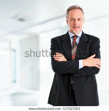 Mature businessman in his office
