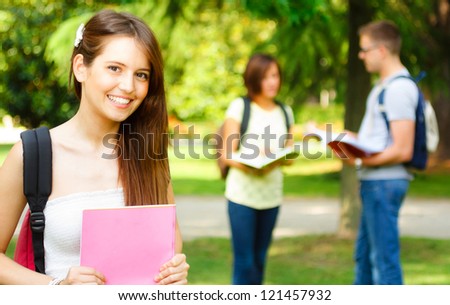 Portrait of a gorgeous smiling student