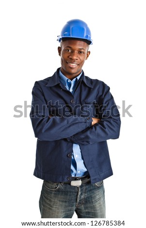 Portrait of an handsome african engineer Portrait of an handsome african engineer