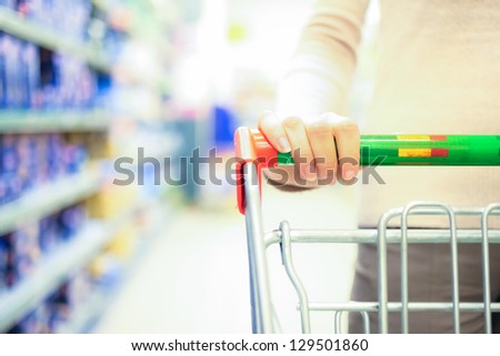 Woman Shopping At The Supermarket