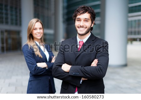 Business people in an urban environment Business people in an urban environment