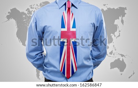UK flag printed on a necktie