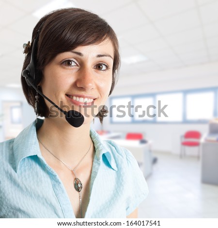 Portrait of a beautiful customer representative in an office environment