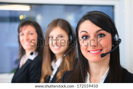 Portrait of a smiling customer representative at work