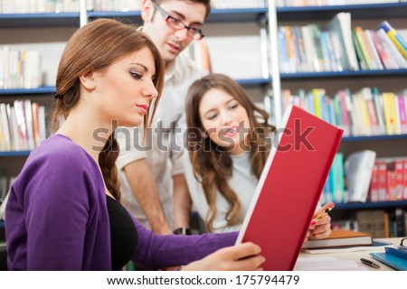 Students At Work In A Library