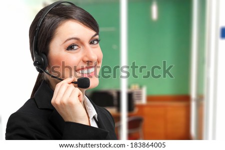 Portrait of a beautiful customer representative at work