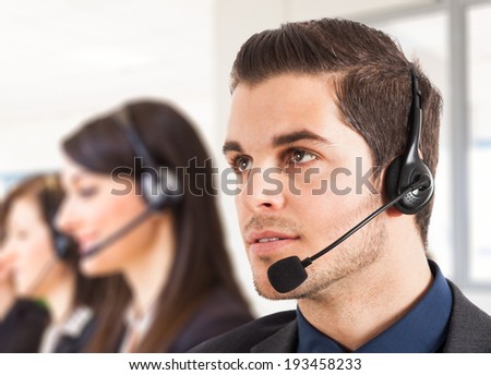 Portrait of a male customer representative
