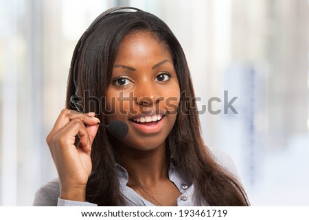 Portrait of a smiling customer representative
