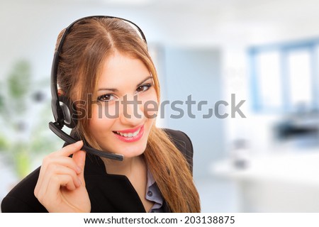 Young female customer representative portrait