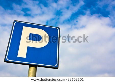 Parking signal. background