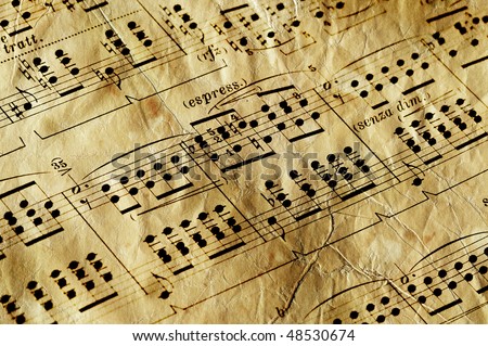 Antique music sheet