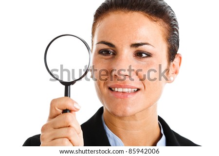 Woman searching for something