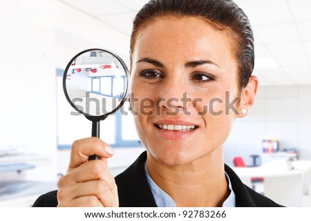 Woman searching for something