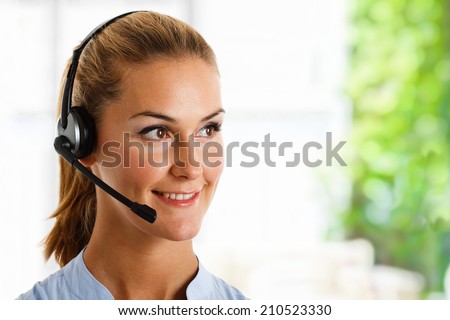 Portrait of a beautiful customer representative at work