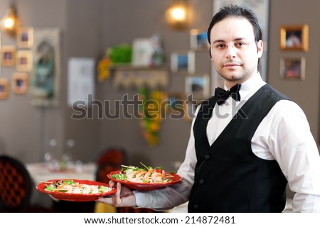 Waiter portrait at the restaurant