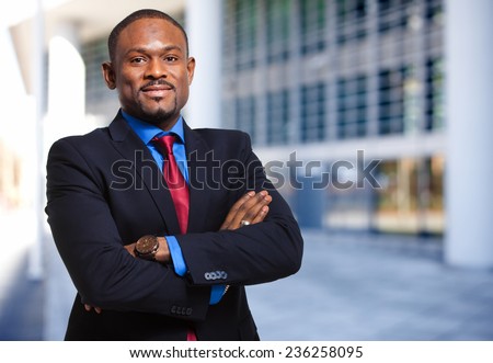 Confident african businessman