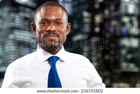 Confident african manager portrait