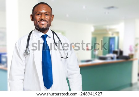 Black doctor at the hospital