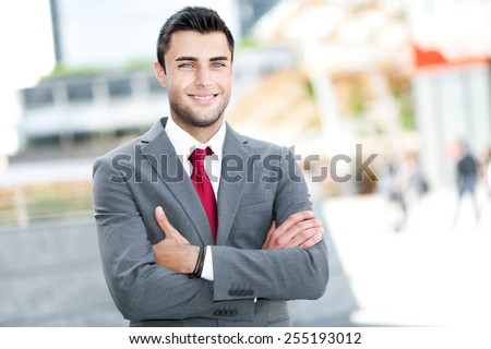 Confident businessman outdoor