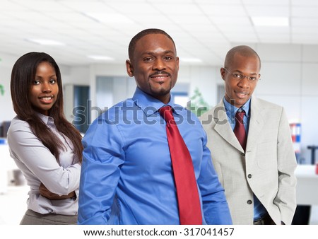 Group of afro-american business people