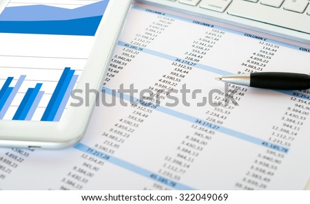 Financial data analysis concept
