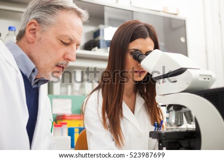 Scientists at work in a laboratory